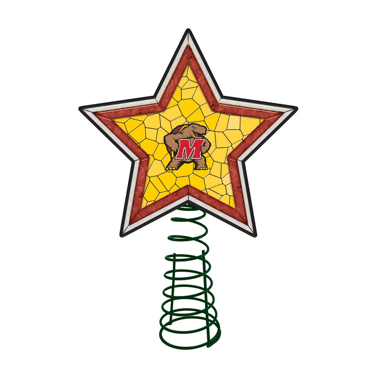 10" Lighted Red And Brown Star NCAA Maryland Terrapins Christmas Tree Topper 3 10" Lighted Red And Brown Star NCAA Maryland Terrapins Christmas Tree Topper