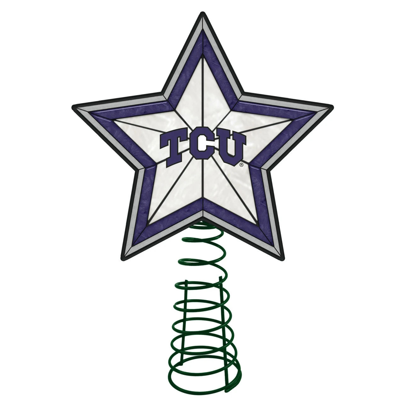10" Lighted Violet And White Star NCAA TCU Horned Frogs Christmas Tree Topper 3 10" Lighted Violet And White Star NCAA TCU Horned Frogs Christmas Tree Topper