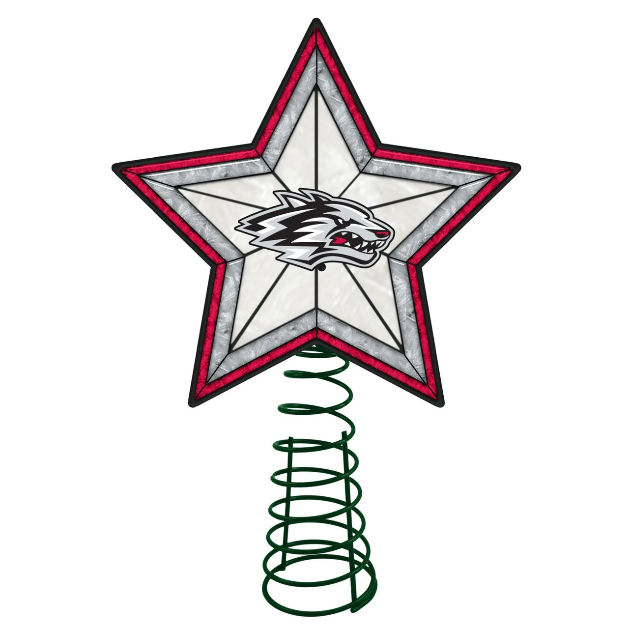 10" Lighted Red And Gray Star NCAA New Mexico Lobos Christmas Tree Topper 3 10" Lighted Red And Gray Star NCAA New Mexico Lobos Christmas Tree Topper