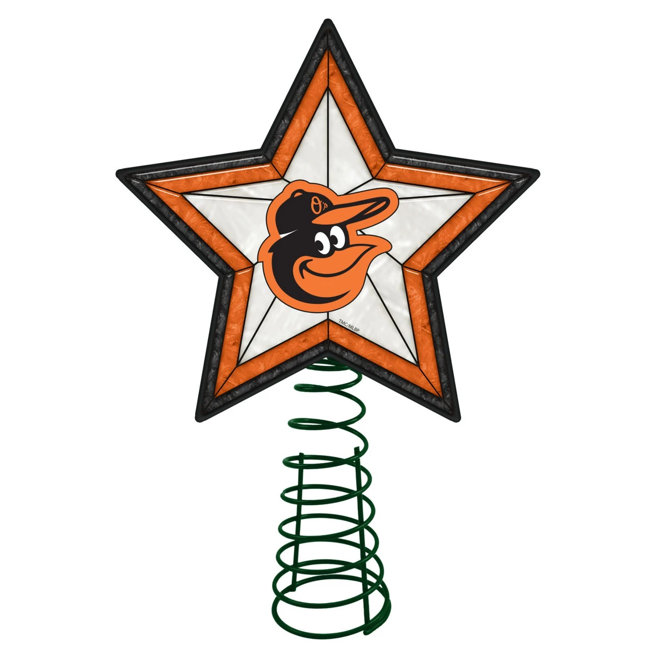 10" Lighted Orange And Black Star MLB Baltimore Orioles Christmas Tree Topper 3 10" Lighted Orange And Black Star MLB Baltimore Orioles Christmas Tree Topper