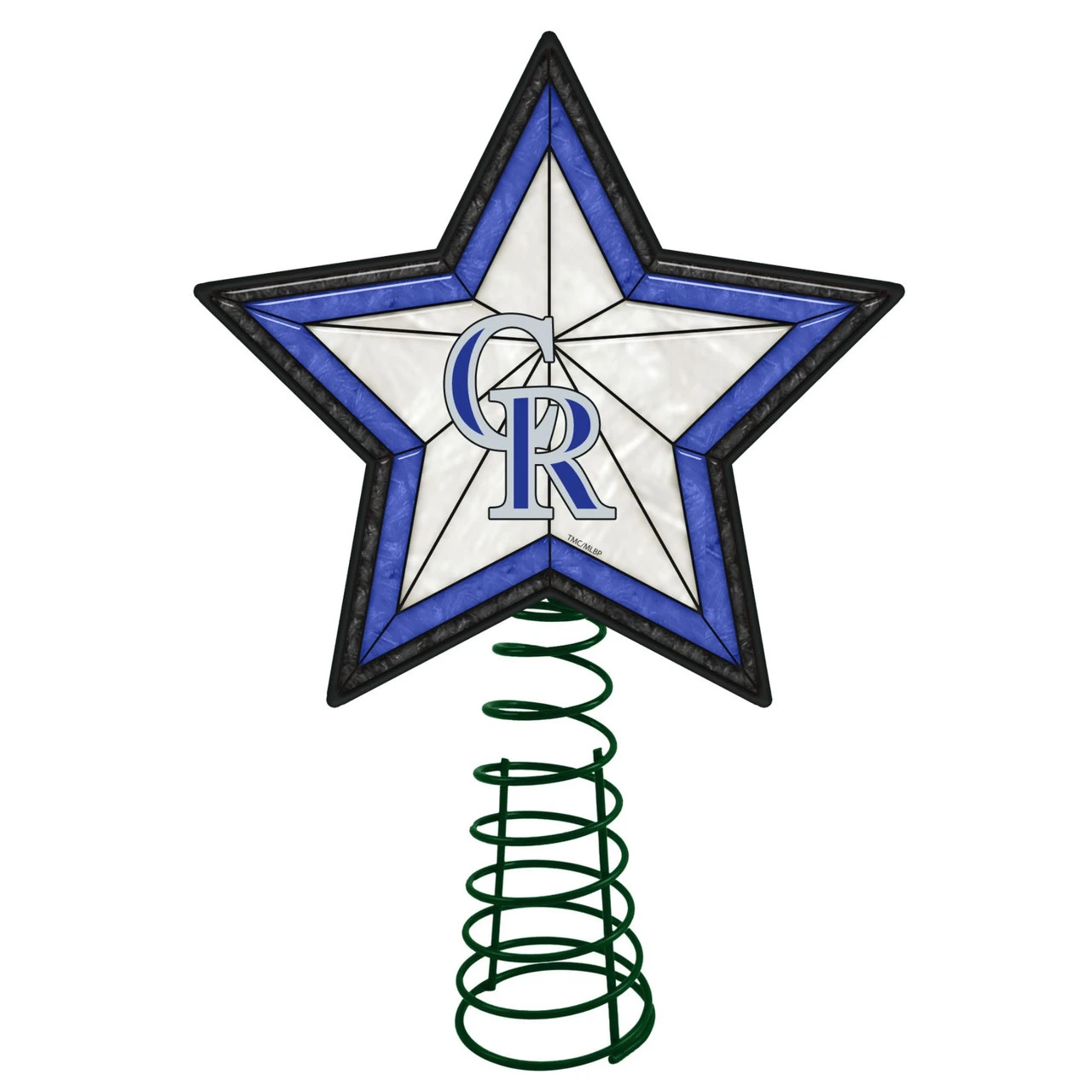 10" Lighted Blue And Black Star MLB Colorado Rockies Christmas Tree Topper 3 10" Lighted Blue And Black Star MLB Colorado Rockies Christmas Tree Topper