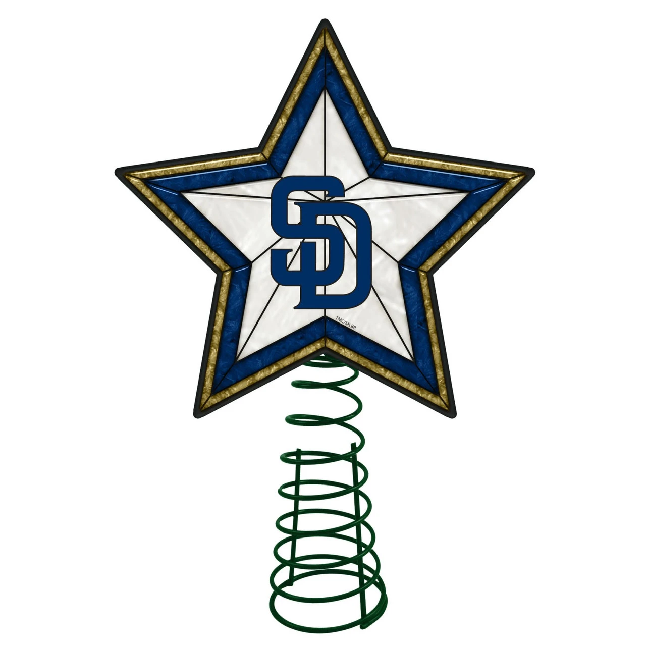 10" Lighted Blue And White Star MLB San Diego Padres Christmas Tree Topper 3 10" Lighted Blue And White Star MLB San Diego Padres Christmas Tree Topper