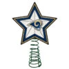 10" Lighted White And Blue Star NFL Los Angeles Rams Christmas Tree Topper