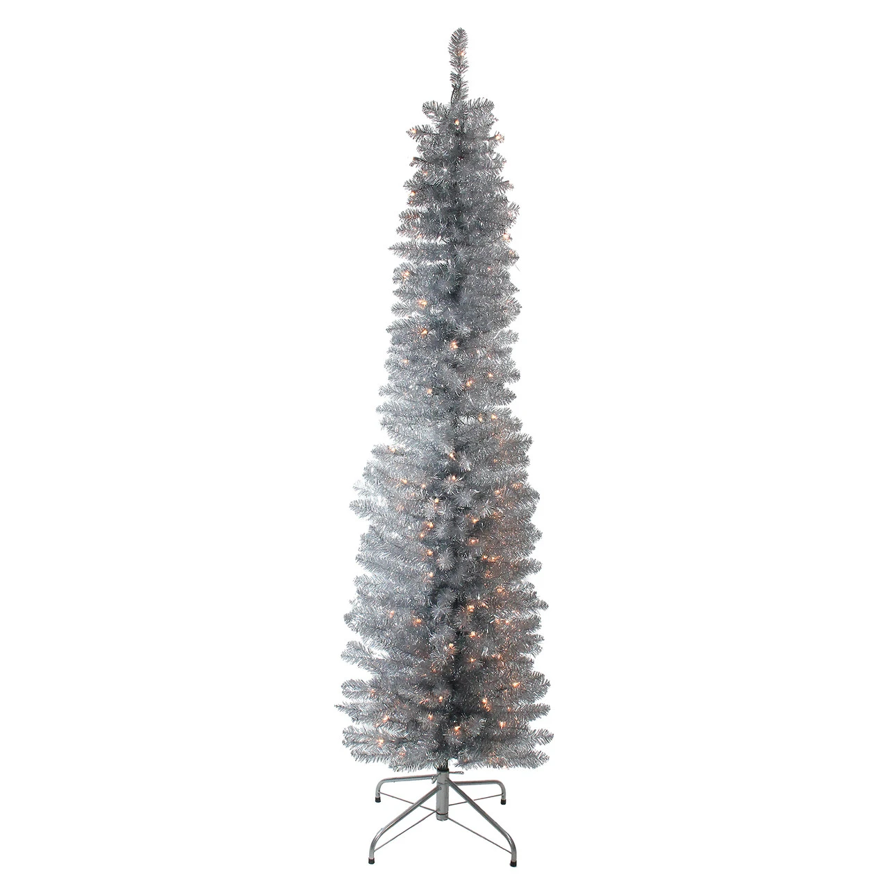 Northlight 6' Pre-Lit Pencil Artificial Christmas Tree - Clear Lights 3 Northlight 6' Pre-Lit Pencil Artificial Christmas Tree - Clear Lights