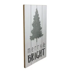 20" Gray And Black Rectangular Christmas Wall Hanging -Northlight Shop midwest 158169 1 77143.1588371093