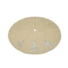 Melrose 54" Beige And White Round Embroidered Christmas Tree Skirt