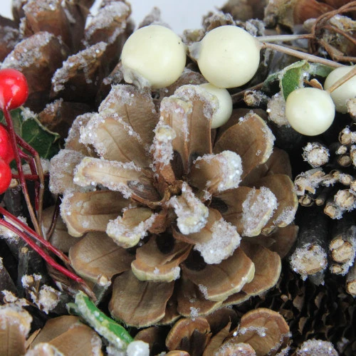 Northlight Pine Cones And Berries Artificial Christmas Wreath - 10.25-Inch, Unlit 6 Northlight Pine Cones And Berries Artificial Christmas Wreath - 10.25-Inch, Unlit - Image 4