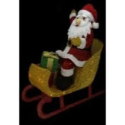 Northlight 29.5" Red And White Santa Claus In Sleigh With Gift Box Christmas Outdoor Decor -Northlight Shop northlight20h85177 03 56247.1599786794
