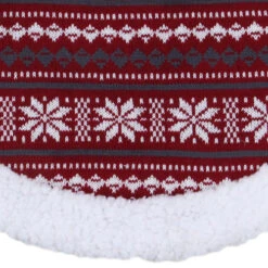 Northlight 20" Gray And Red Snowflakes Lodge Mini Christmas Tree Skirt With High Pile Fleece Trim -Northlight Shop northlight20l27925 61872.1639090309