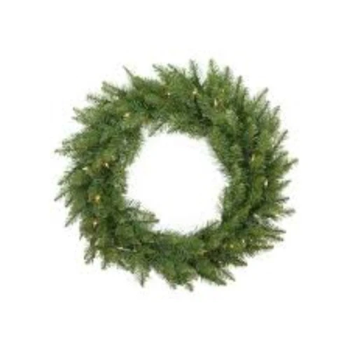 Northlight Pre-Lit Mixed Pine Artificial Christmas Wreath - 24-Inch, Clear Lights 4 Northlight Pre-Lit Mixed Pine Artificial Christmas Wreath - 24-Inch, Clear Lights - Image 2