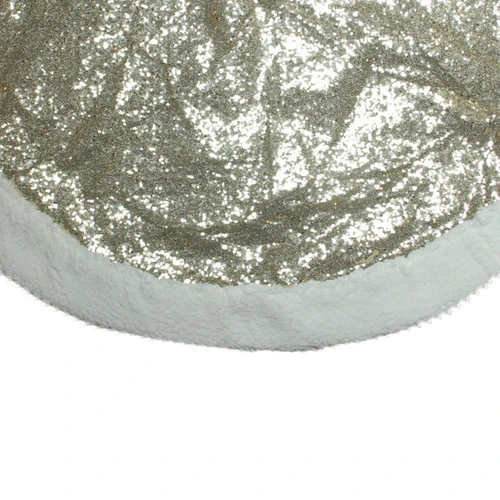 Northlight 47" Gold And White Round High Pile Fleece Border Christmas Tree Skirt 5 Northlight 47" Gold And White Round High Pile Fleece Border Christmas Tree Skirt - Image 3
