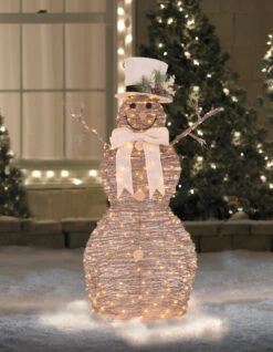 Northlight 48" LED Lighted Rattan Snowman Outdoor Christmas Decoration 9 Northlight 48" LED Lighted Rattan Snowman Outdoor Christmas Decoration -Northlight Shop northlight20ratten20snowman 83222.1587645271