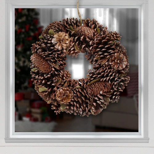 Northlight Brown Assorted Pine Cone Wooden Christmas Wreath - 13-Inch, Unlit 4 Northlight Brown Assorted Pine Cone Wooden Christmas Wreath - 13-Inch, Unlit - Image 2