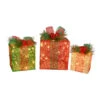 Northlight Set Of 3 Pre-Lit Red And Green Glitter Gift Box Outdoor Christmas Yard Decors 10" -Northlight Shop northlight 18 30328u 19340.1587644957