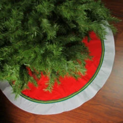 Northlight 48" Red And White Contemporary Christmas Tree Skirt -Northlight Shop northlight 550001go 3 34176.1665610757