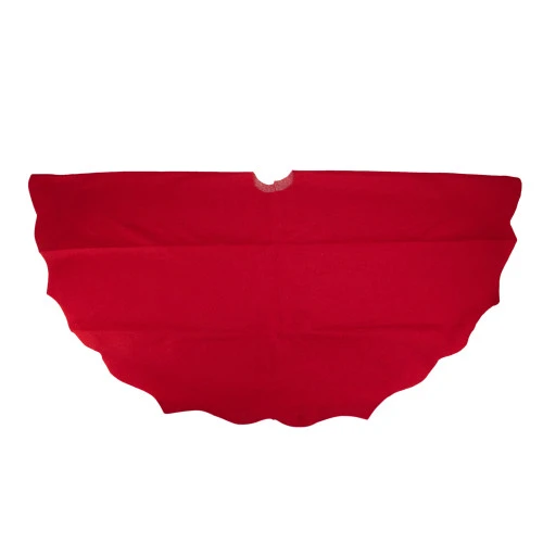 Northlight 48" Red Scalloped Edge Christmas Tree Skirt 3 Northlight 48" Red Scalloped Edge Christmas Tree Skirt