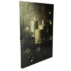 Northlight LED Lighted Glittery Gold Flickering Candles Christmas Canvas Wall Art 15.75" X 11.75" -Northlight Shop northlight 85672 2 05077.1645144962