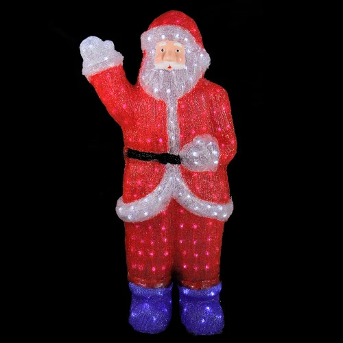 Northlight 3' Red Lighted Commercial Grade Santa Claus Christmas Display Decoration 5 Northlight 3' Red Lighted Commercial Grade Santa Claus Christmas Display Decoration - Image 3