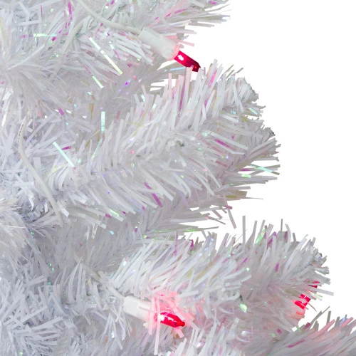 Northlight 2' Pre-Lit White Pine Slim Artificial Christmas Tree - Pink Lights 4 Northlight 2' Pre-Lit White Pine Slim Artificial Christmas Tree - Pink Lights - Image 2