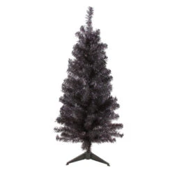 Northlight 4' Holographic Brown Slim Artificial Tinsel Christmas Tree - Unlit