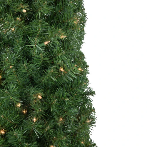 Northlight 6' X 20" Pre-Lit Traditional Green Pine Pencil Artificial Christmas Tree - Clear Lights 6 Northlight 6' X 20" Pre-Lit Traditional Green Pine Pencil Artificial Christmas Tree - Clear Lights - Image 4