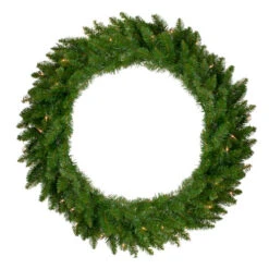 Northlight Pre-Lit Eastern Pine Artificial Christmas Wreath, 36-Inch, Clear Lights