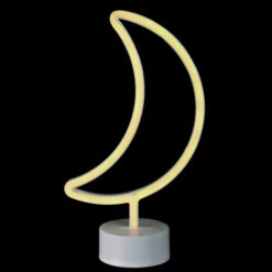 Northlight 11.5" White Battery Operated Neon LED Moon Table Light -Northlight Shop northlight fm26594 2 06781.1663774543