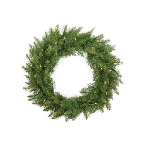 Northlight Pre-Lit Essex Pine Artificial Christmas Wreath - 24-Inch, Clear Lights 5 Northlight Pre-Lit Essex Pine Artificial Christmas Wreath - 24-Inch, Clear Lights - Image 3