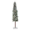 Northlight 7' Pre-Lit Green Pencil Flocked Alpine Artificial Christmas Tree - Clear Lights -Northlight Shop northlight gc yv134327 29358.1588368977