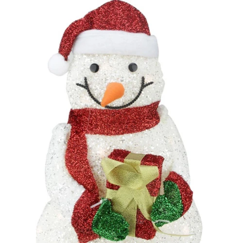 Northlight 23" White And Red Lights Snowman Outdoor Christmas Decor 5 Northlight 23" White And Red Lights Snowman Outdoor Christmas Decor - Image 3