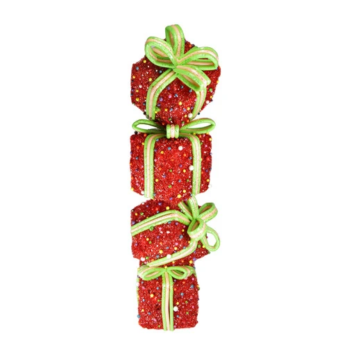 Northlight 34" Red And Green Lighted Candy Stacked Gift Boxes Tower Outdoor Christmas Decoration 3 Northlight 34" Red And Green Lighted Candy Stacked Gift Boxes Tower Outdoor Christmas Decoration