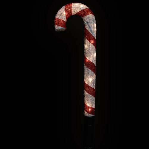 Northlight 31" Pre-lit Red And Silver Striped Candy Cane Christmas Outdoor Decor 8 Northlight 31" Pre-lit Red And Silver Striped Candy Cane Christmas Outdoor Decor - Image 6