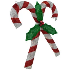 Northlight 27" Lighted Sparkling Red And Silver Double Candy Cane Outdoor Christmas Decor -Northlight Shop northlight h88866 02 25985.1689172111