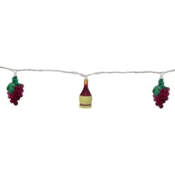 Northlight 10-Count Grape And Wine Bottle Novelty String Christmas Light Set, 7.5ft White Wire -Northlight Shop northlight ha28736 1 80909.1665590922