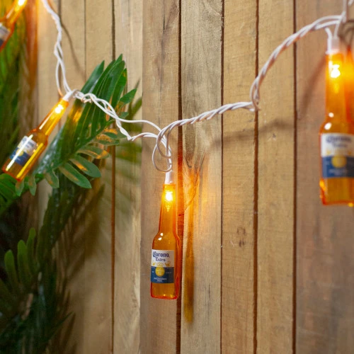 Northlight 10-Count Clear Corona Extra Beer Bottle Summer Patio Light Set, 9ft White Wire 4 Northlight 10-Count Clear Corona Extra Beer Bottle Summer Patio Light Set, 9ft White Wire - Image 2