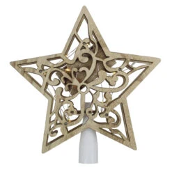 Northlight 10" Lighted Brown Star With Cut-Out Design Christmas Tree Topper - Clear Lights -Northlight Shop northlight ha87093 42217.1694274322