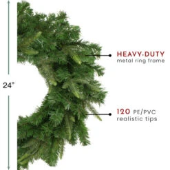 Northlight Roosevelt Fir Artificial Christmas Wreath - 24-Inch, Unlit -Northlight Shop northlight hb27079 thumbnail 47525.1665610431