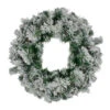 Northlight Pre-Lit Flocked Somerset Spruce Artificial Christmas Wreath - 48-Inch, Clear Lights -Northlight Shop northlight hb27115 39641.1588362208