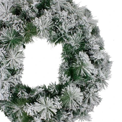 Northlight Flocked Somerset Spruce Artificial Christmas Wreath - 24-Inch, Unlit 6 Northlight Flocked Somerset Spruce Artificial Christmas Wreath - 24-Inch, Unlit - Image 4