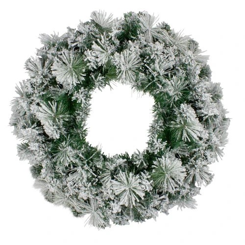 Northlight Flocked Somerset Spruce Artificial Christmas Wreath - 24-Inch, Unlit 3 Northlight Flocked Somerset Spruce Artificial Christmas Wreath - 24-Inch, Unlit