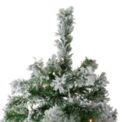Northlight 7.5' Pre-Lit Medium Flocked Winter Park Fir Artificial Christmas Tree - Warm Clear LED Lights -Northlight Shop northlight hb27124 2 86247.1664379970