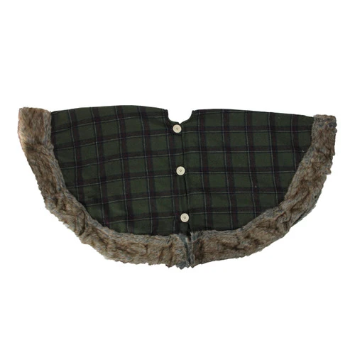 Northlight 47" Green And Brown Plaid Round Christmas Tree Skirt 3 Northlight 47" Green And Brown Plaid Round Christmas Tree Skirt