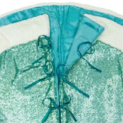 Northlight 47" Mint Green Sequins Christmas Tree Skirt With White High Pile Fleece Fur Trim 10 Northlight 47" Mint Green Sequins Christmas Tree Skirt With White High Pile Fleece Fur Trim -Northlight Shop northlight hm14698 03 78683.1689863894