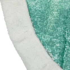 Northlight 47" Mint Green Sequins Christmas Tree Skirt With White High Pile Fleece Fur Trim 11 Northlight 47" Mint Green Sequins Christmas Tree Skirt With White High Pile Fleece Fur Trim -Northlight Shop northlight hm14698 04 58144.1689863894