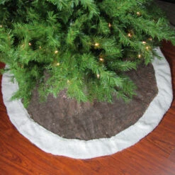 Northlight 47" Brown And White Paillette Sequins Round Christmas Tree Skirt 6 Northlight 47" Brown And White Paillette Sequins Round Christmas Tree Skirt -Northlight Shop northlight hm14700 2 03311.1587644114