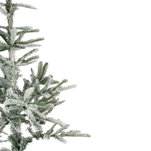Northlight 7.5' Slim Flocked Nordmann Fir Artificial Christmas Tree - Unlit 5 Northlight 7.5' Slim Flocked Nordmann Fir Artificial Christmas Tree - Unlit - Image 3