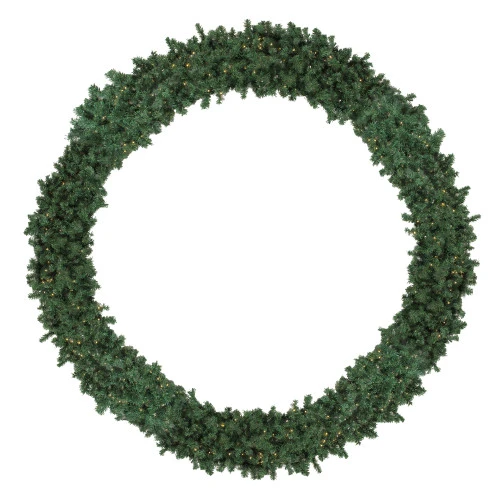 Northlight Pre-Lit High Sierra Pine Commercial Artificial Christmas Wreath, 8ft, Warm White Lights 3 Northlight Pre-Lit High Sierra Pine Commercial Artificial Christmas Wreath, 8ft, Warm White Lights