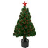 Northlight 3' Pre-Lit Color Changing Fiber Optic Christmas Tree With Red Berries -Northlight Shop northlight j65030 62751.1588368979