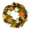 Northlight Autumn Orange And Green Chrysanthemum Artificial Thanksgiving Wreath - 19.5-Inch, Unlit -Northlight Shop northlight kji15967 69194.1665610430