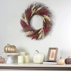 Northlight Autumn Harvest Mixed Heather Artificial Grapevine Wreath, 22 Inch Unlit -Northlight Shop northlight kji15971 4updarted 60519.1636719539